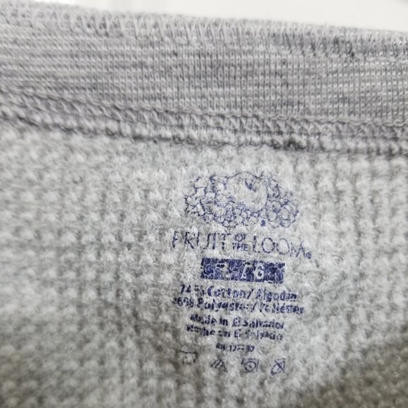 gray men's Fruit of the Loom L long sleeve top - Picture 3 of 4